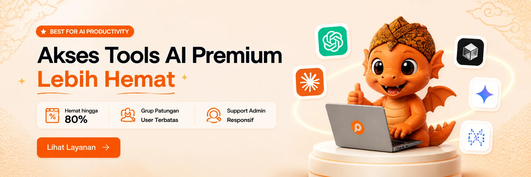 Akses tools AI premium lebih hemat